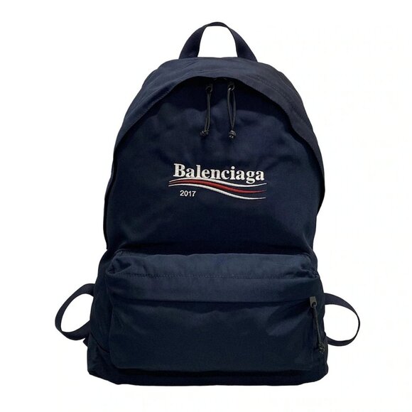 Auth BALENCIAGA Explorer Backpack 459744 Navy Nylon Backpack - Picture 1 of 16